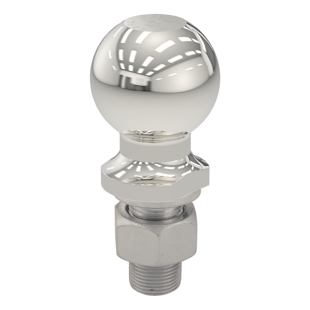 CURT 40084 2-5/16" Trailer Ball (1" x 2-1/8" Shank, 7,500 lbs., Stainless, Packaged)