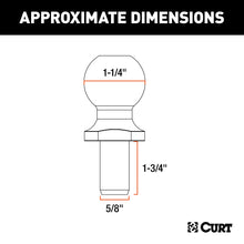 Load image into Gallery viewer, CURT 40093 Replacement 1-1/4" Sway Control Ball (5/8" x 1-3/4" Shank)