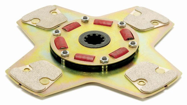 McLeod 260430 Disc: 400 Series:Sprung Hub Flat 4 Paddle 10.5" X 1-1/16 X10 Spline