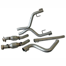 Load image into Gallery viewer, BBK Performance Parts 4011 2005-2010 MUSTANG V6 DUAL EXHAUST CONVERSION X PIPE KIT WITH CATS for Select Ford Mustang