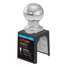 Load image into Gallery viewer, CURT 40165 2" Trailer Ball (3/4" x 2-1/8" Shank, 3,500 lbs., Chrome, Packaged)