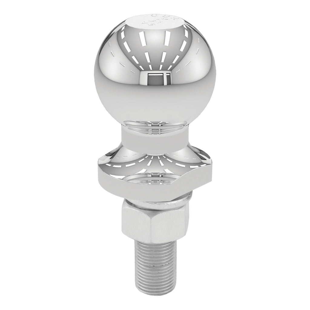 CURT 40165 2" Trailer Ball (3/4" x 2-1/8" Shank, 3,500 lbs., Chrome, Packaged)