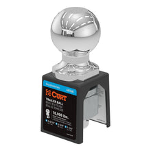 Load image into Gallery viewer, CURT 40168 2-5/16" Trailer Ball (1-1/4" x 2-5/8" Shank, 10,000 lbs., Chrome, Packaged)