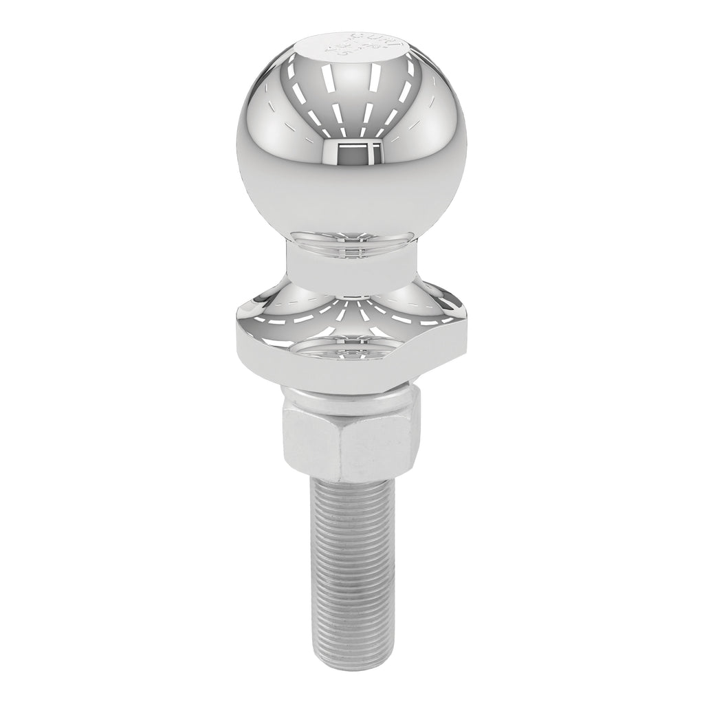 CURT 40171 1-7/8" Trailer Ball (3/4" x 3" Shank, 2,000 lbs., Chrome, Packaged)