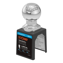 Load image into Gallery viewer, CURT 40174 2" Trailer Ball (1" x 3" Shank, 6,000 lbs., Chrome, Packaged)