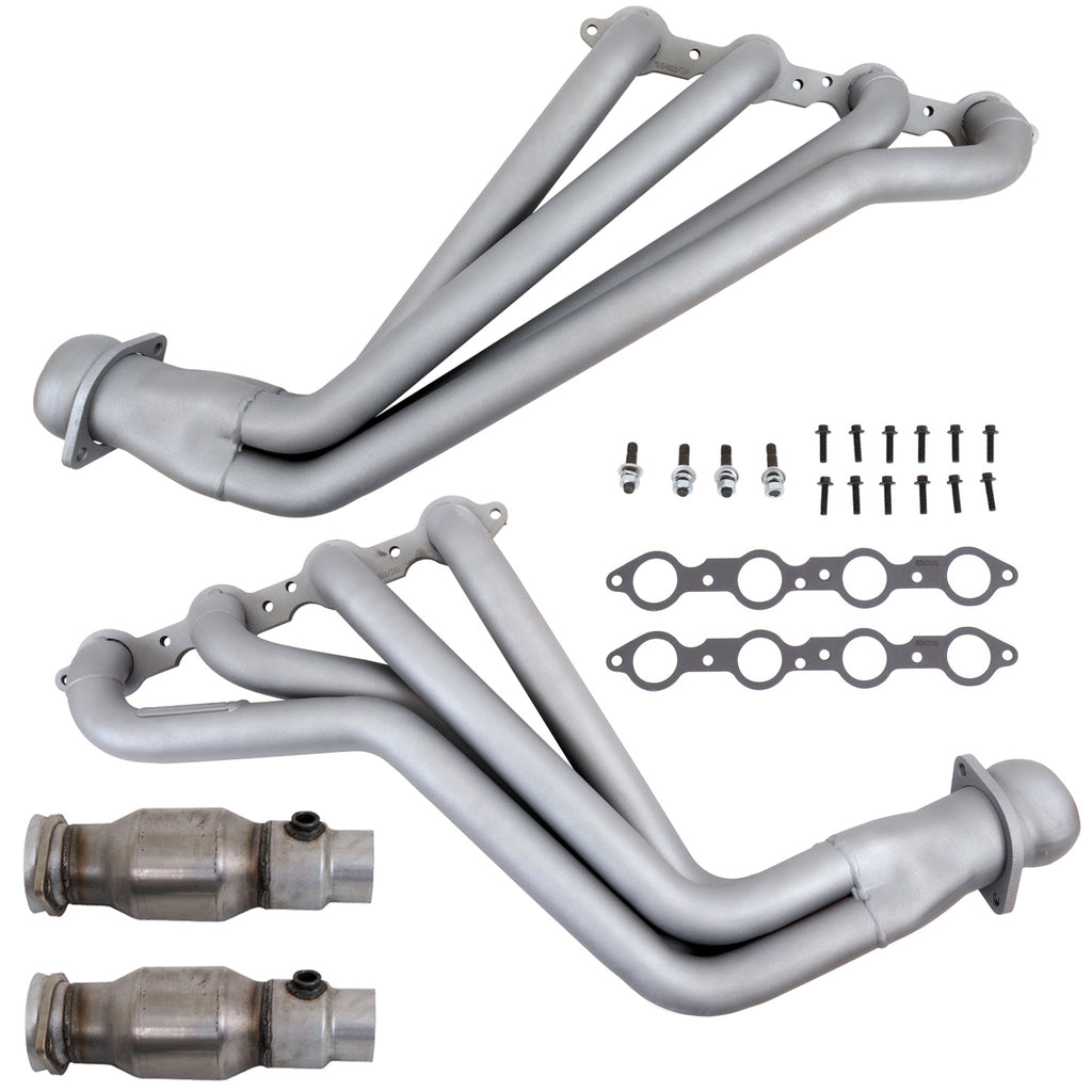 BBK Performance Parts 4021 2010-15 CAMARO 6.2 SS 1-3/4 LONG TUBE HEADERS W/CATS (TITANIUM CERAMIC) for Select Chevrolet Camaro