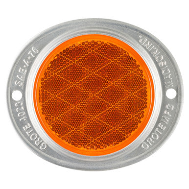 Grote 40233 Aluminum Two-Hole Mounting Reflectors, Amber