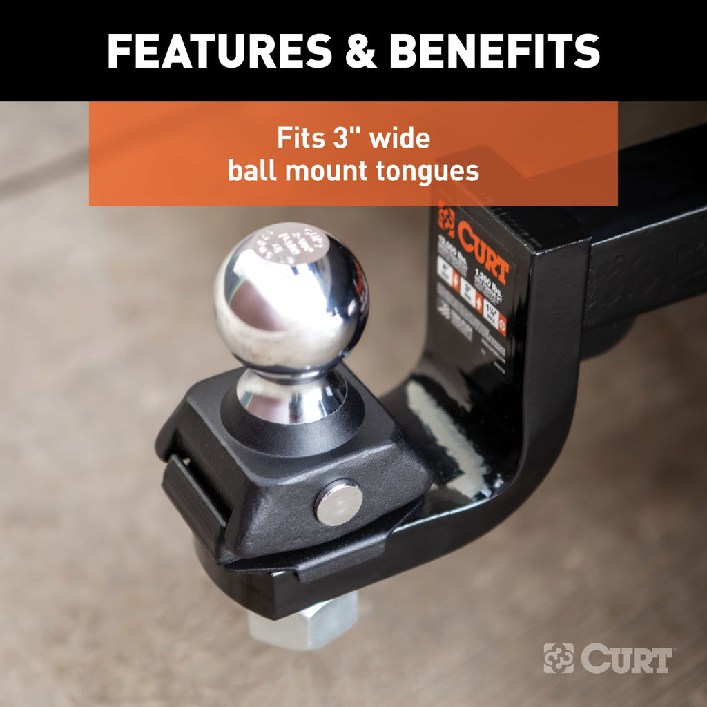 CURT 40249 RockerBall 2-5/16" Cushion Hitch Ball (1-1/4" Shank, 12,000 lbs, Packaged)