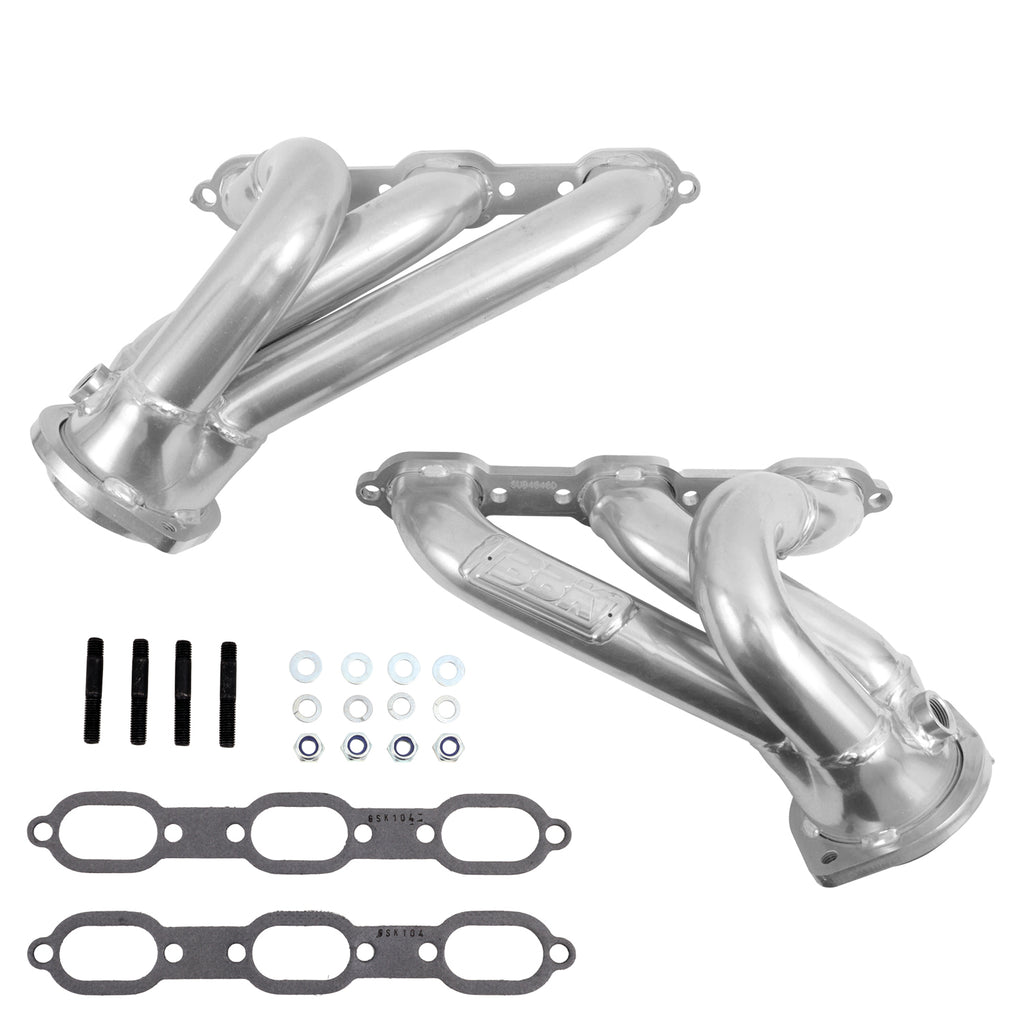 BBK Performance Parts 40400 2006-10 CHARGER CHALLENGER 3.5L SHORTY EXHAUST HEADERS (POLISHED SILVER CERAMIC) for Select Chrysler 300, Dodge Challenger, Dodge Charger, Dodge Magnum