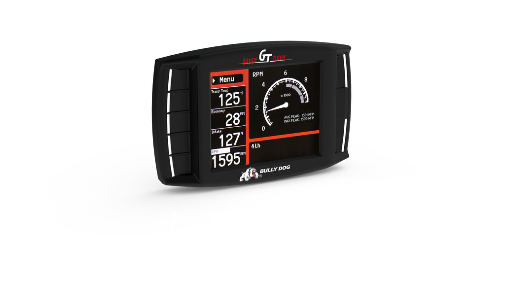 Bully Dog 40410 GT gas, vehicle tuner and multi-gauge vehicle monitor for Select Cadillac Escalade, Cadillac Escalade ESV, Cadillac Escalade EXT, Chevrolet Avalanche, Chevrolet Avalanche 1500, Chevrolet Avalanche 2500, Chevrolet Camaro, Chevrolet Cruze,