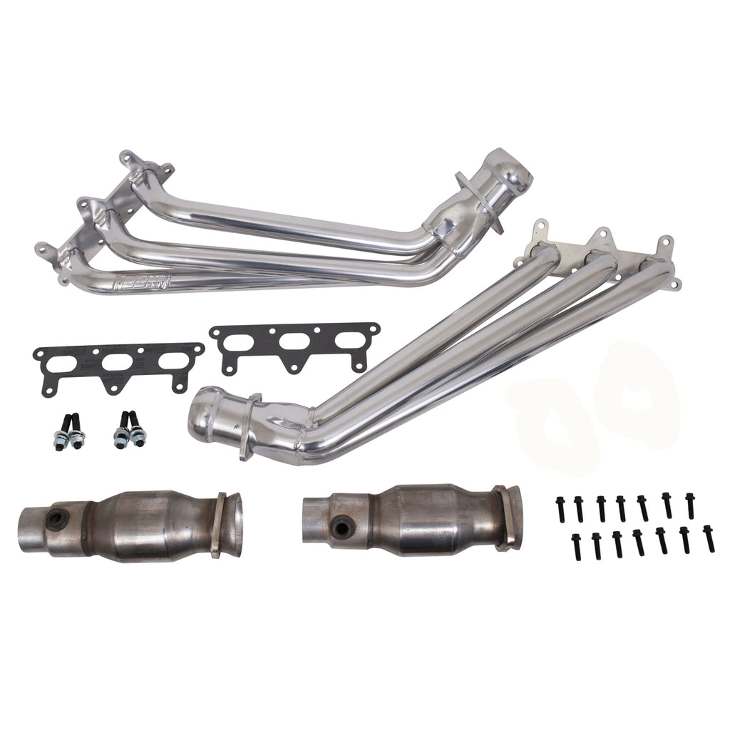 BBK Performance Parts 40410 2010-2011 CAMARO V6 1-5/8 LONG TUBE HEADERS W/CATS (POLISHED SILVER CERAMIC) for Select Chevrolet Camaro
