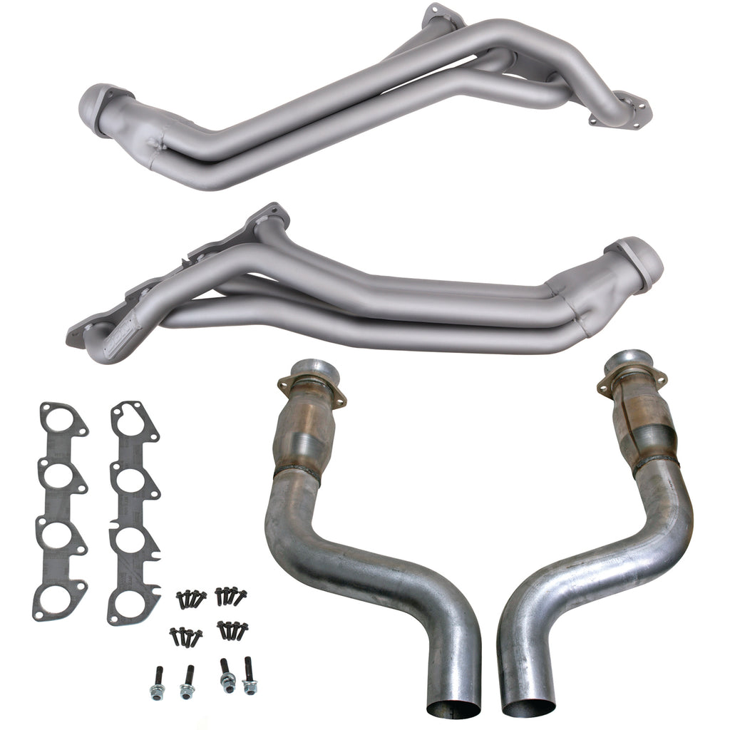 BBK Performance Parts 40463 09-24 CHALL CHAR 5.7L HEMI 1-3/4 LONG TUBE HEADERS PLUS MID PIPE (TITANIUM) for Select Chrysler 300, Dodge Challenger, Dodge Charger