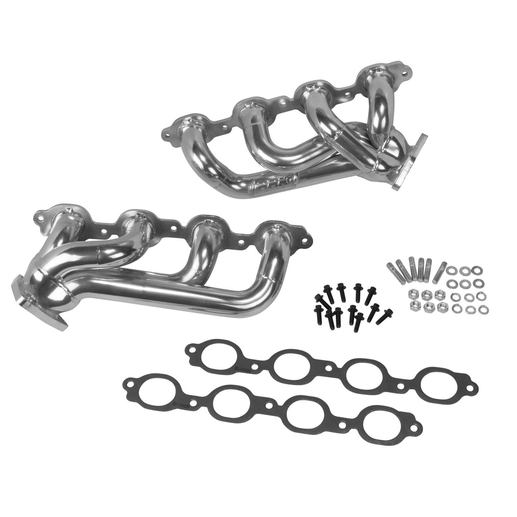 BBK Performance Parts 40470 2014-18 Chevy GM Truck 5.3L 6.2L 1-3/4 Shorty Headers (POLISHED SILVER CERAMIC) for Select Cadillac Escalade, Cadillac Escalade ESV, Chevrolet Cheyenne, Chevrolet Silverado 1500, Chevrolet Silverado 2500, Chevrolet Suburban,