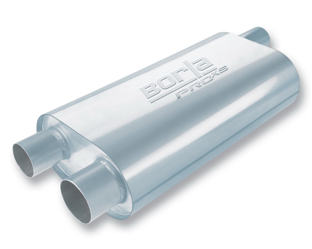 Borla 40477 Specialty Muffler - Transverse Flow Un-Notched Neck Muffler