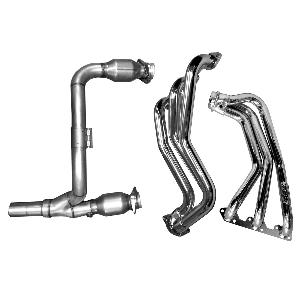 BBK Performance Parts 4050 2007-2011 JEEP WRANGLER 3.8L 1-5/8 LONG TUBE HEADERS W/CATS Y PIPE (TITANIUM ) for Select Jeep Wrangler