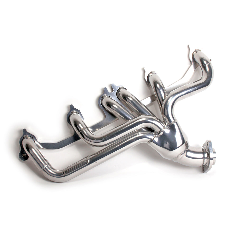 BBK Performance Parts 40520 1991-1999 JEEP 4.0L 1-1/2 SHORTY EXHAUST HEADER (POLISHED SILVER CERAMIC) for Select Jeep Cherokee, Jeep Comanche, Jeep Grand Cherokee, Jeep Wrangler