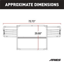 ARIES 4052 Black Steel Grille Guard; Select Chevrolet Avalanche 1500 - Truck Part Superstore