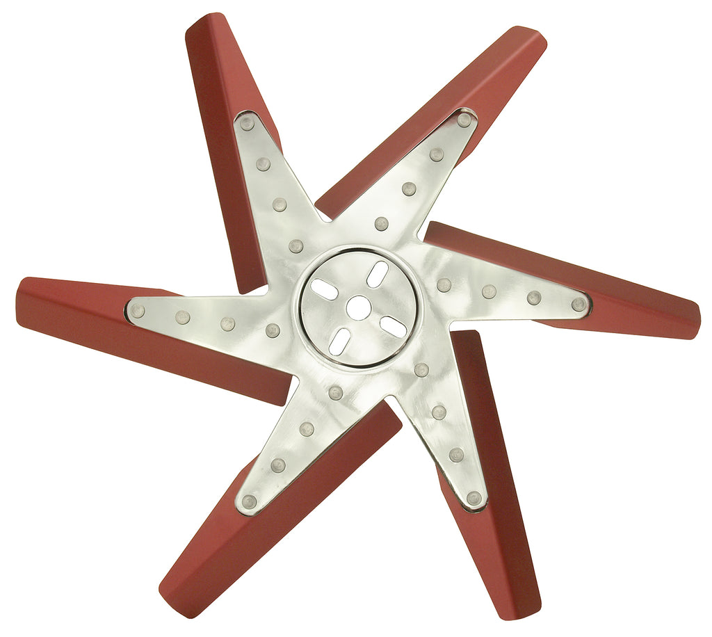 18-High-Performance-Aluminum-Standard-Rotation-Flex-Fan-Red-Blade-W-Chrome-Hub