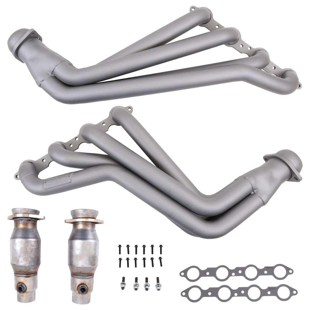 BBK Performance Parts 4054 10-15 CAMARO LS3/L99 1-7/8 LONG TUBE HEADERS W/CATS (TITANIUM CERAMIC) for Select Chevrolet Camaro
