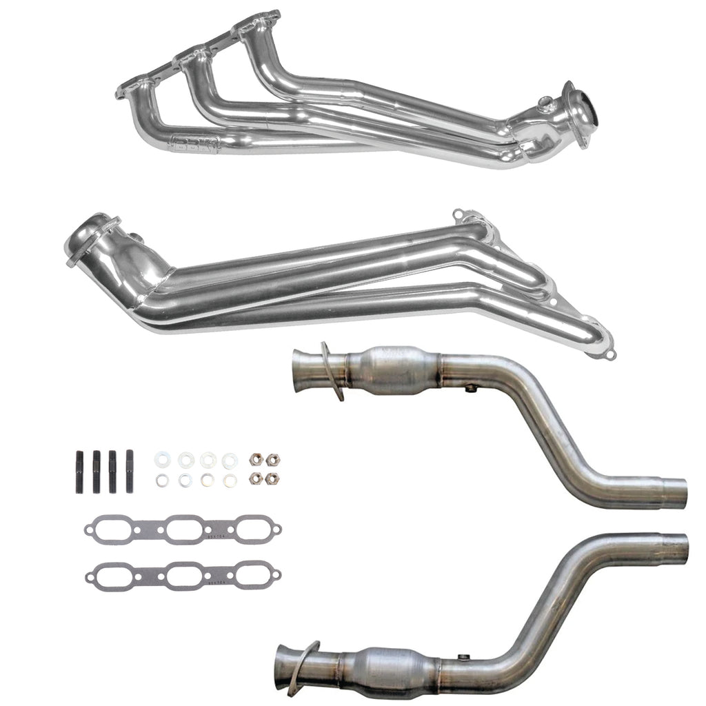 BBK Performance Parts 40553 05-10 DODGE CHALL/CHAR V6 1-5/8 LONG TUBE HEADERS PLUS MID PIPE (SILVER CERAMIC) for Select Dodge Challenger, Dodge Charger, Dodge Magnum