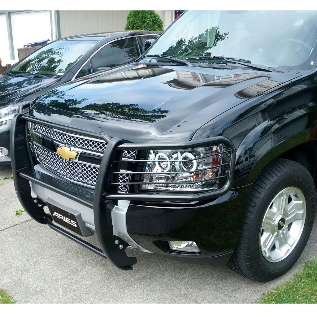 ARIES 4065 Black Steel Grille Guard, Select Chevrolet Avalanche, Suburban 1500, Tahoe for Select Chevrolet Suburban 1500