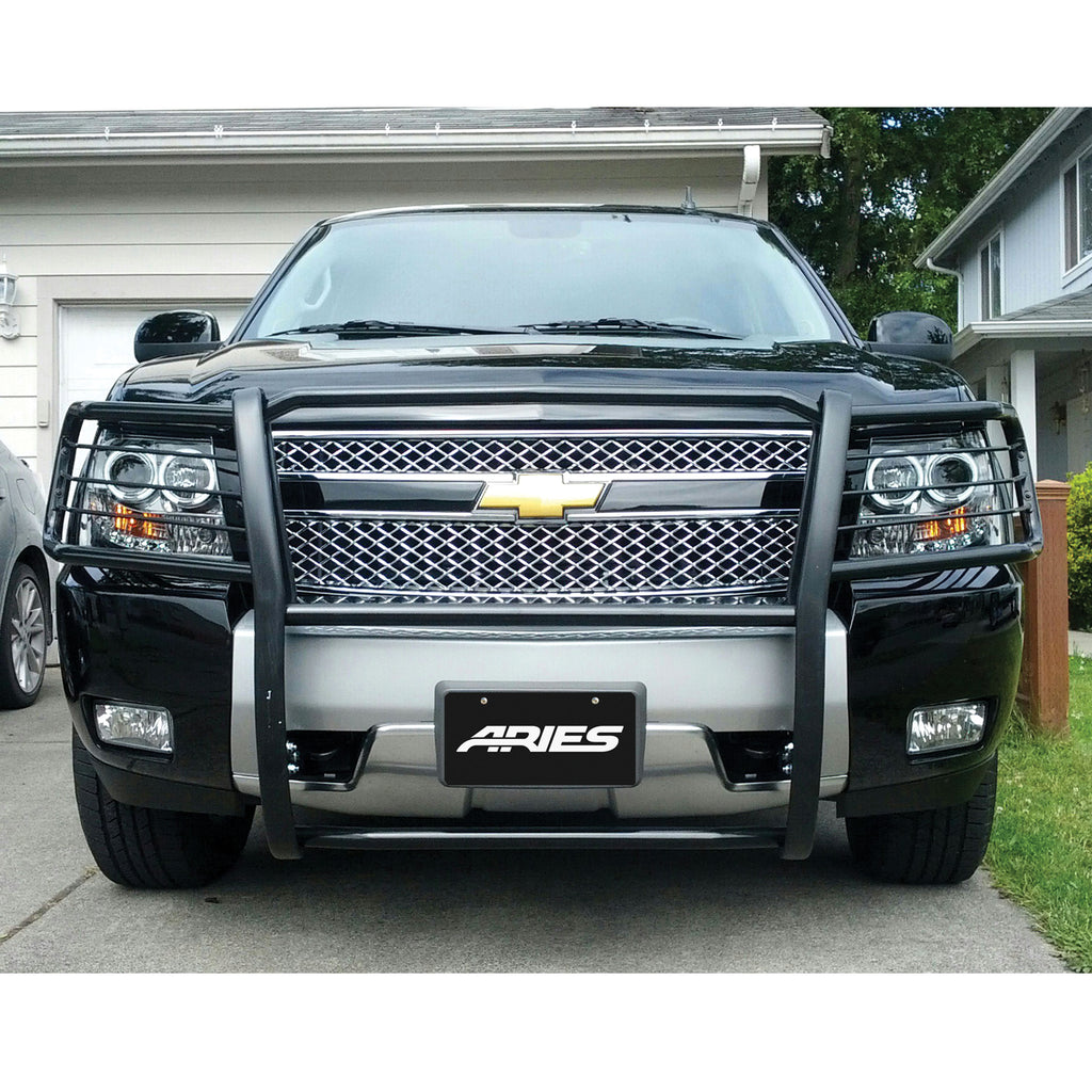 ARIES 4065 Black Steel Grille Guard, Select Chevrolet Avalanche, Suburban 1500, Tahoe for Select Chevrolet Suburban 1500