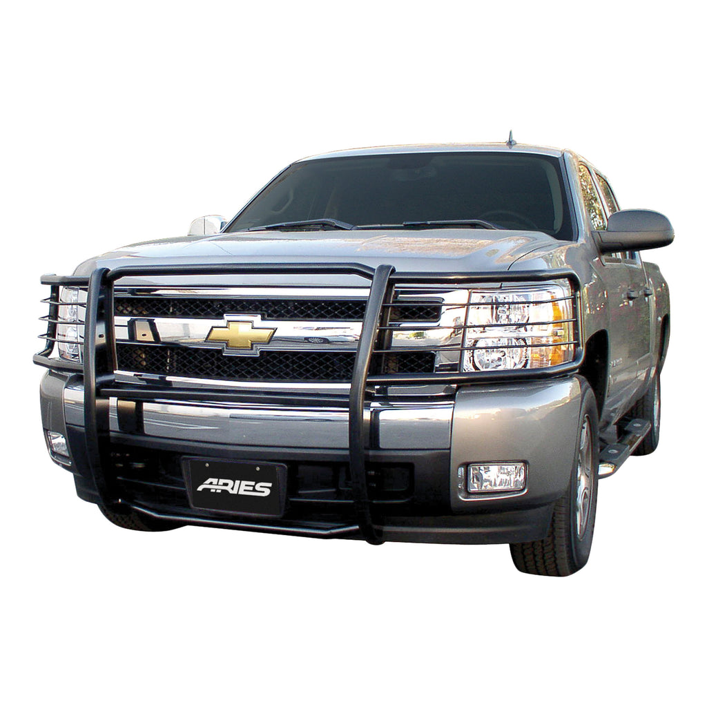 ARIES 4068 Black Steel Grille Guard, Select Chevrolet Silverado 1500 for Select Chevrolet Silverado 1500