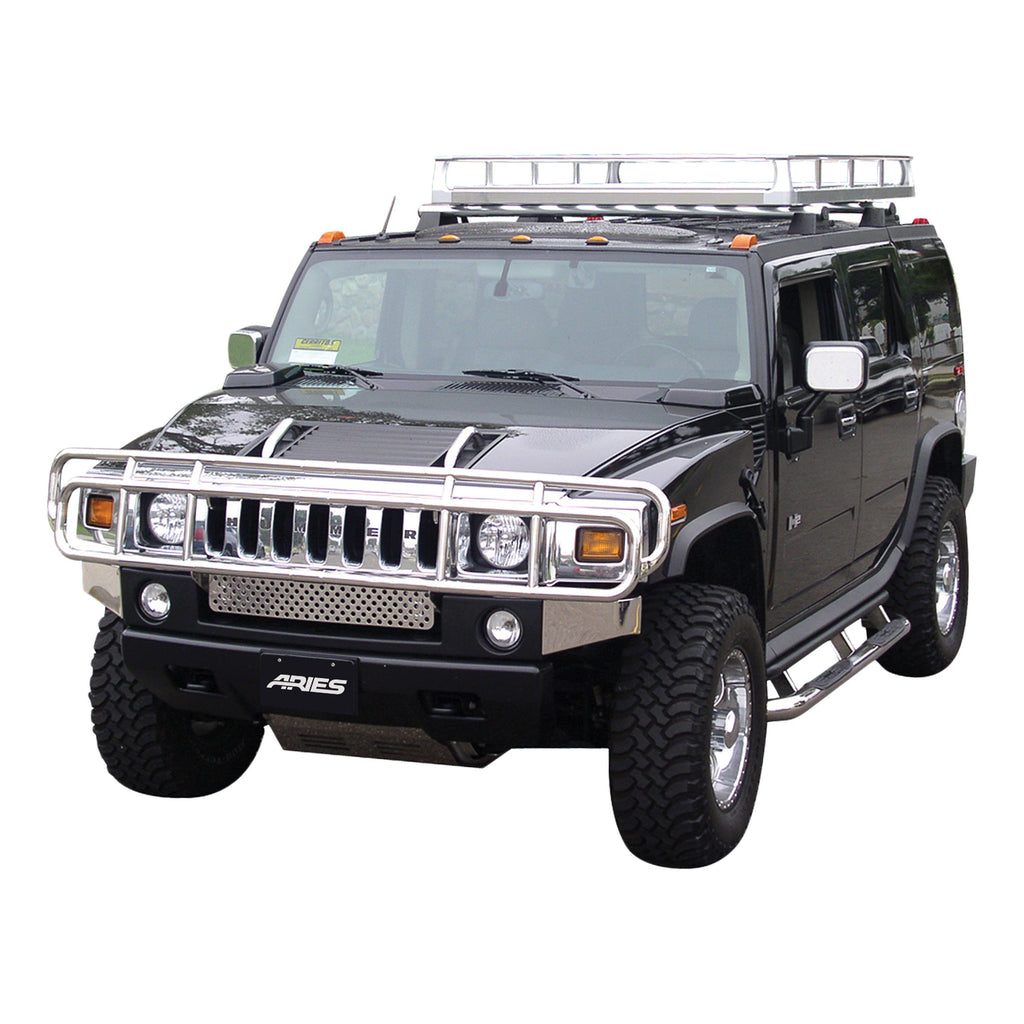 ARIES 4076-2 Polished Stainless Grille Guard, Select Hummer H2 for Select Hummer H2