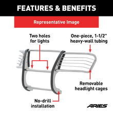 Load image into Gallery viewer, ARIES 4085-2 Polished Stainless Grille Guard, Select Chevrolet Silverado 2500, 3500 HD - Truck Part Superstore