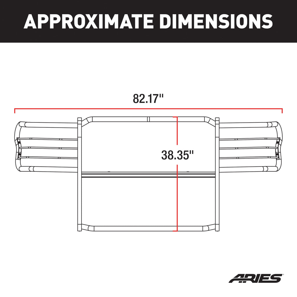 ARIES 4085 Black Steel Grille Guard; Select Chevrolet Silverado 2500; 3500 HD - Truck Part Superstore