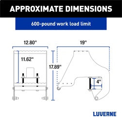 Luverne 409924L RETRAC 409924L HighRise Folding Rear Semi Truck Steps with Auto-Stow; Fits 4-Inc