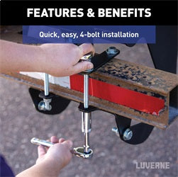 Luverne 409924L RETRAC 409924L HighRise Folding Rear Semi Truck Steps with Auto-Stow; Fits 4-Inc