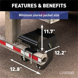 Luverne 409924L RETRAC 409924L HighRise Folding Rear Semi Truck Steps with Auto-Stow; Fits 4-Inc