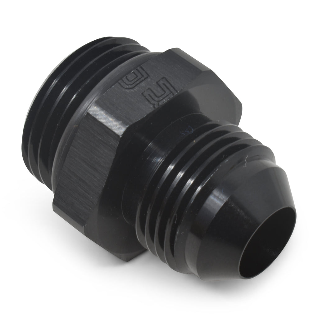 Fitting--8-Straight-To--6-Flare-Reducer;-Radius-An-Port-Adapters;-Anodize-Black