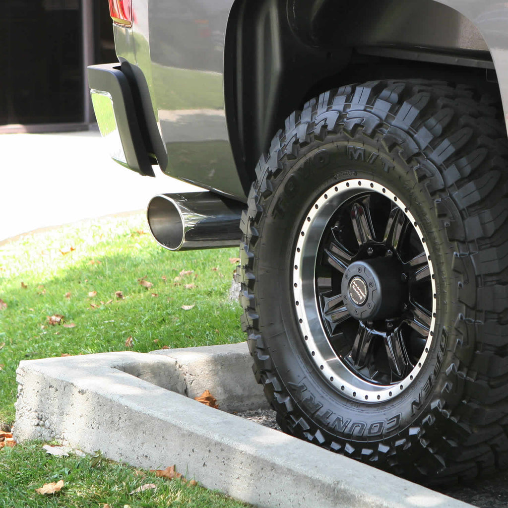 ~(41-Lbs.-43X24x11)~-Monster-Exhaust-4-Single-2007-10-Chevy-6.6L-Lmm-Ecsb-Cclb-W-Sidekick-SS-Chrome-Tip