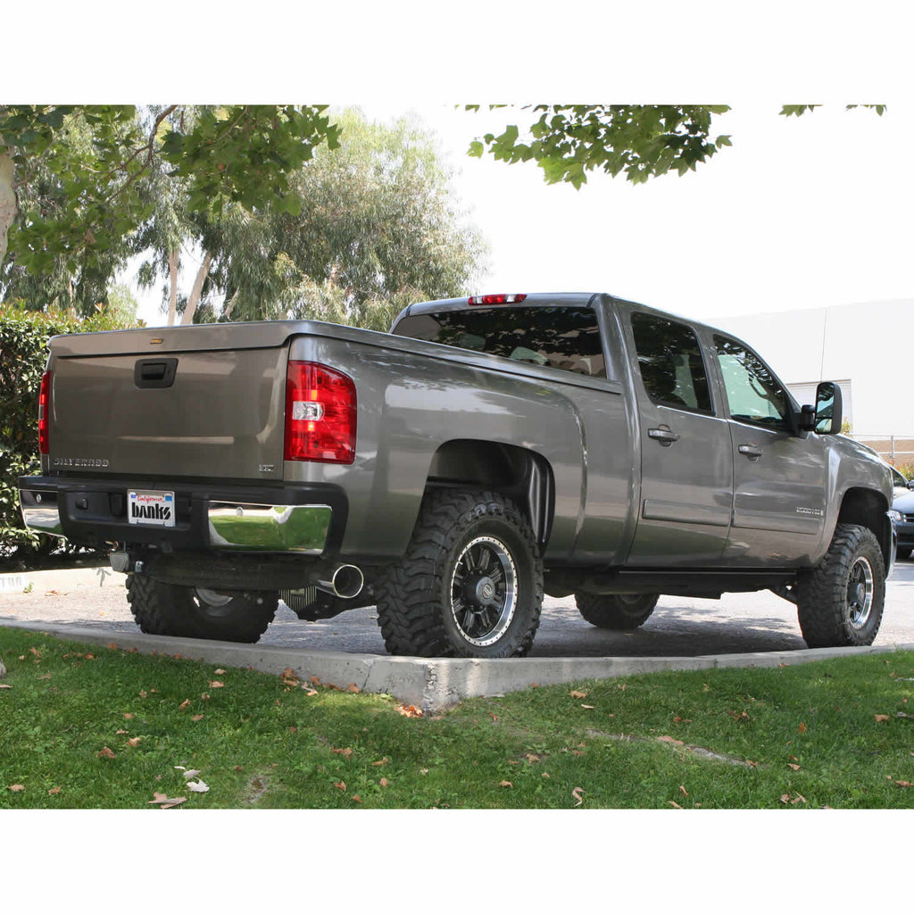 ~(41-Lbs.-43X24x11)~-Monster-Exhaust-4-Single-2007-10-Chevy-6.6L-Lmm-Ecsb-Cclb-W-Sidekick-SS-Chrome-Tip