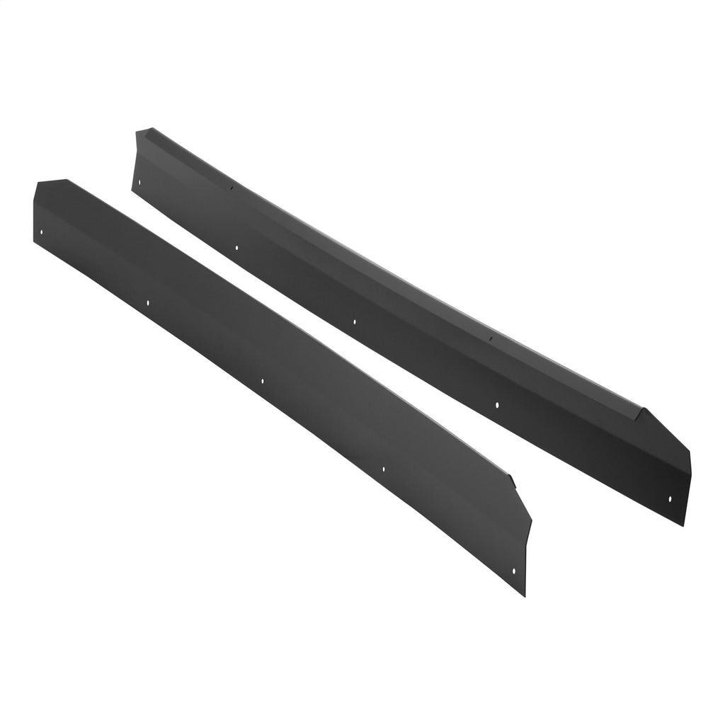 Luverne 410078 LUVERNE 410078 Grip Step 75-Inch Black Aluminum Running Board Backsplashes; 2-Pa