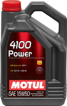 Load image into Gallery viewer, Motul 100273 4100 Power 15W50 Technosynthese Semi Synthetic Engine Oil - 5L