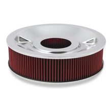 Load image into Gallery viewer, 4150-Drop-Base-Air-Cleaner-Chrome-W4-Red-Washable-Gauze-Filter
