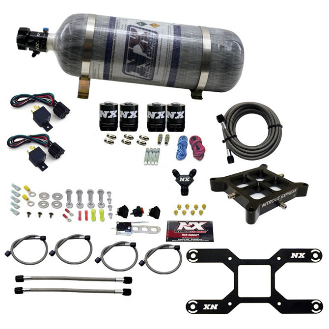 4150-Dual-Stage-Billet-Crossbar-Nitrous-Kit-(50-300--100-500Hp)-WComposite-Bottle
