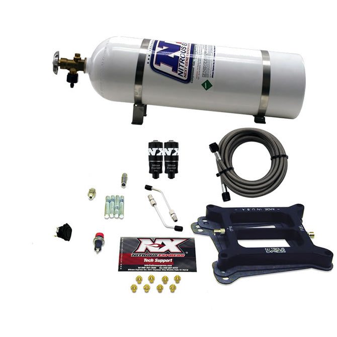 4150-Hitman-4-Bbl-Nitrous-Kit-(100-200Hp)-W15Lb-Bottle