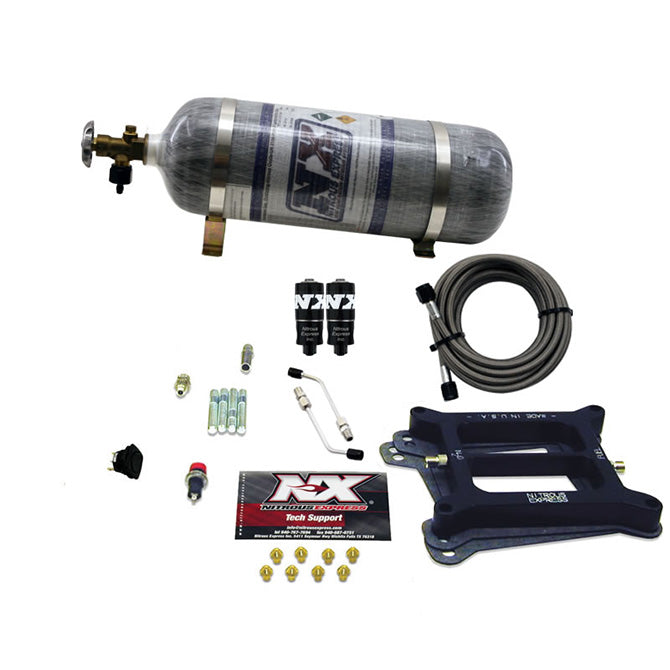 4150-Hitman-4-Bbl-Nitrous-Kit-(100-200Hp)-WComposite-Bottle
