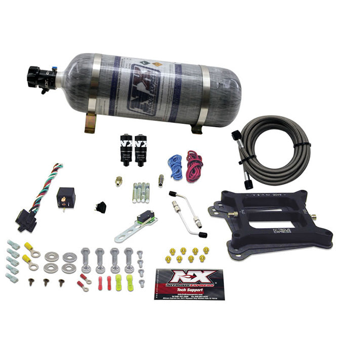 4150-Hitman-Plus-4-Bbl-Nitrous-Kit-(50-200Hp)-WComposite-Bottle
