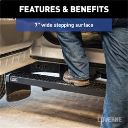 Luverne 415088-401449 LUVERNE 415088-401449 Grip Step Black Aluminum 88-In Wheel to Wheel Running Boar for Select Chevrolet Silverado HD, Chevrolet Silverado HD, GMC Sierra HD