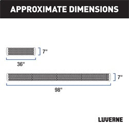 Luverne 415100-401744 LUVERNE 415100-401744 Grip Step Black Aluminum 100-Inch; 36-Inch Van Running Boa for Select Ford E-Transit