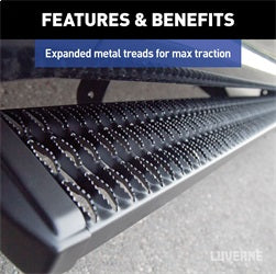 Luverne 415102-401449 LUVERNE 415102-401449 Grip Step Aluminum 102-In Wheel to Wheel Running Boards; C for Select Chevrolet Silverado HD, Chevrolet Silverado HD, GMC Sierra HD, GMC Sierra HD