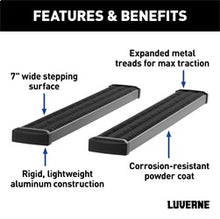 Load image into Gallery viewer, Luverne 415102-401536 LUVERNE 415102-401536 Grip Step Black Aluminum 102-In Wheel-to-Wheel Running Boa for Select Ford F-150 Lightning