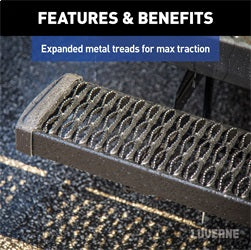 Luverne 415254-570749 LUVERNE 415254-570749 Grip Step 54-Inch Black Aluminum Rear Step; Compatible wit for Select Dodge Sprinter 2500, Dodge Sprinter 3500, Freightliner Sprinter 2500, Freightliner Sprinter 3500, Mercedes-Benz Sprinter 2500, Mercedes-Benz
