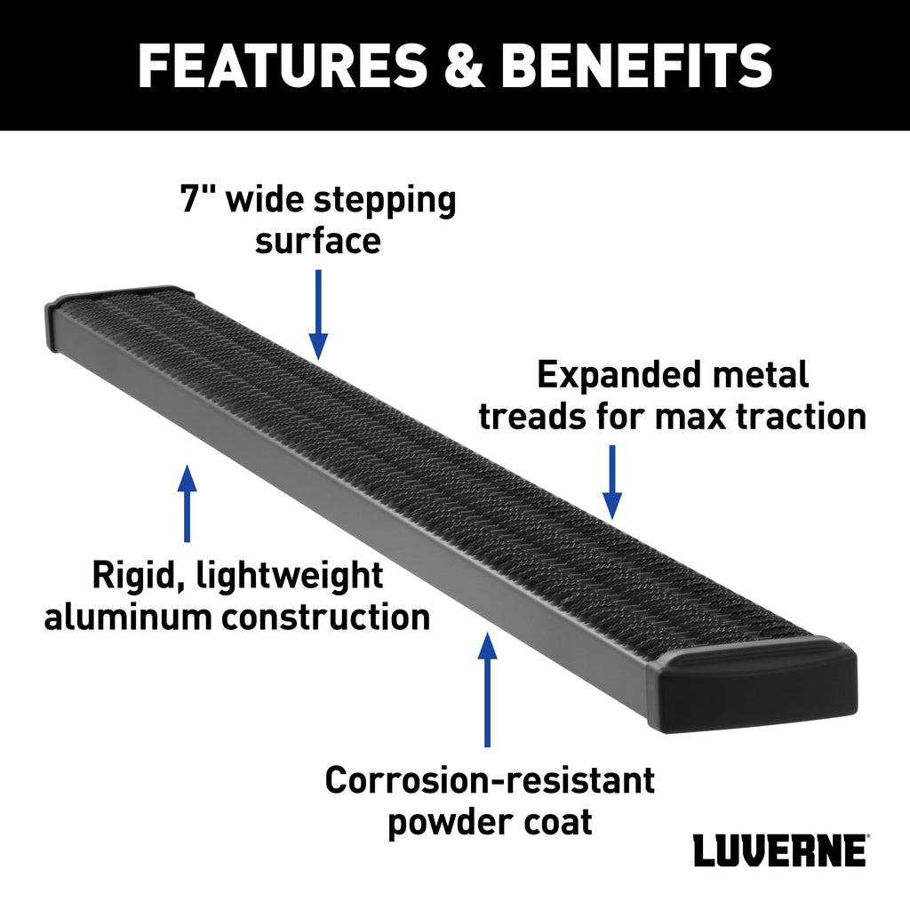 Luverne 415298-400790 Grip Step 7in. x 98in. Aluminum Passenger-Side Board; Select Sprinter 2500; 3500 - Truck Part Superstore