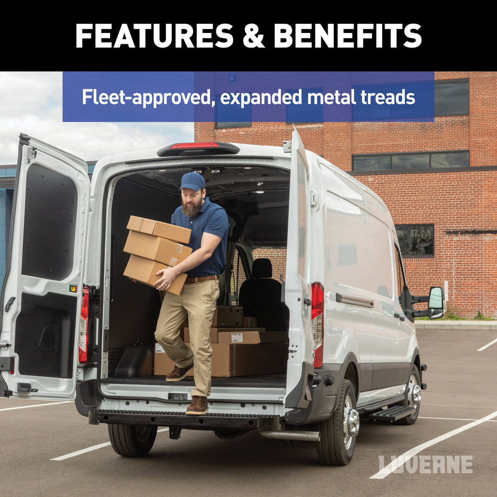 Luverne 415358-571502-0 Impact Shock-Absorbing Rear Bumper Step Fleet Kit; Select Ram ProMaster 3500 - Truck Part Superstore